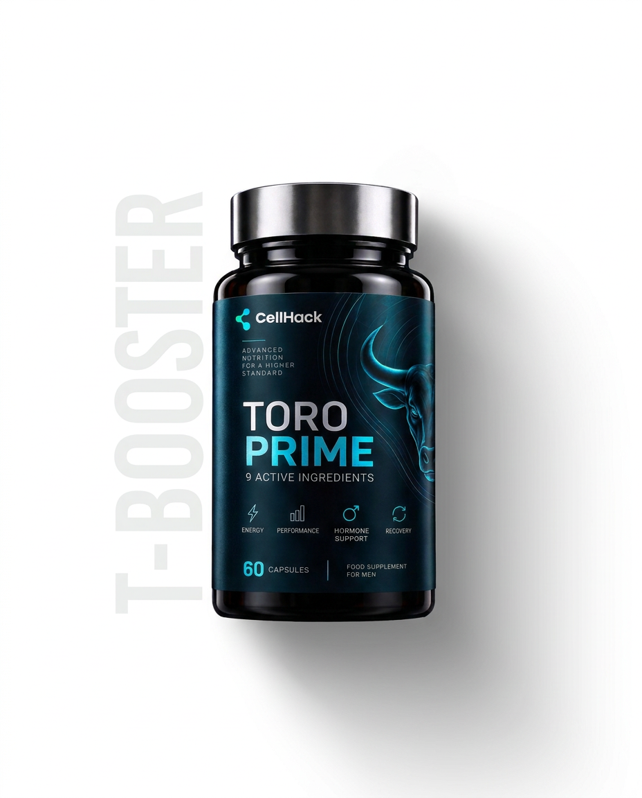 Toro Prime™ bottle, 60 capsules, on a white background